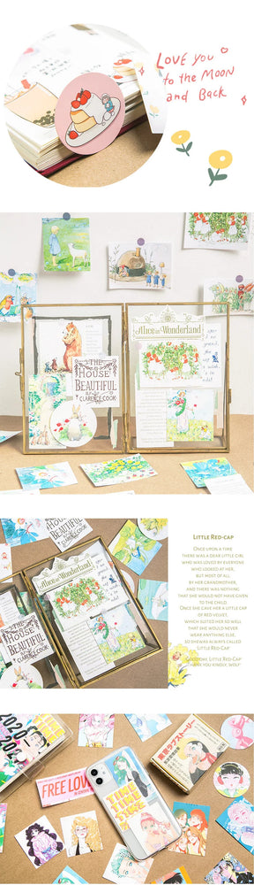 60Pcs/lot Retro Sweet Girl Stickers Scrapbooking Decorative Sticker DIY Diary Album Stick Label Kawaii Stationery (ONLINE ORDER ONLY)