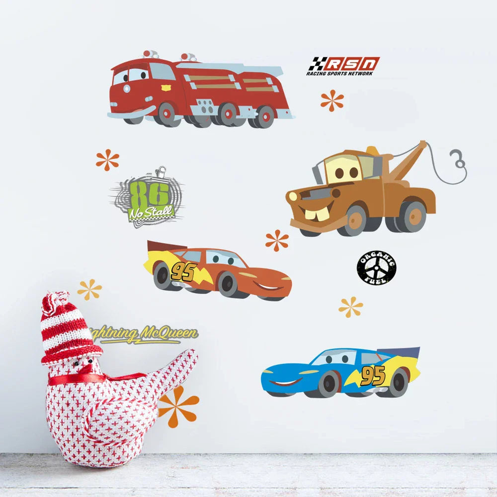 Cartoon Car Wall Sticker for Kids Room Decor (Online Order Only)