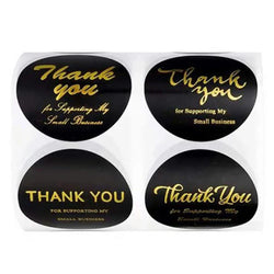 500Pcs/roll THANK YOU Stickers Four Color Business Card Set Customer Business Sealing Sticker Labels Birthday Wedding Gifts Card (ONLINE ORDER ONLY)