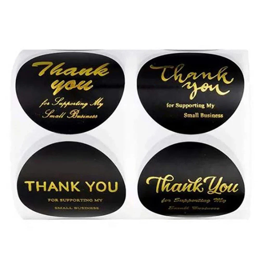 500pcs/roll Thank You Sticker 3.8cm Hologram Silver for Supporting Small Business Labels Envelope Sealing Gift Packaging Sticker (ONLINE ORDER ONLY)