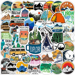 Outdoor Travel Graffiti Stickers Waterproof for Car Bike Luggage Guitar Laptop 10/30/50PCS (ONLINE ORDER ONLY)