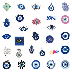 10/30/50pcs Turkish Evil Eye Graffiti Stickers Skateboard Guitar Laptop Motorcycle Luggage Bike Car Phone Cool Sticker Kid Toy (ONLINE ORDER ONLY)