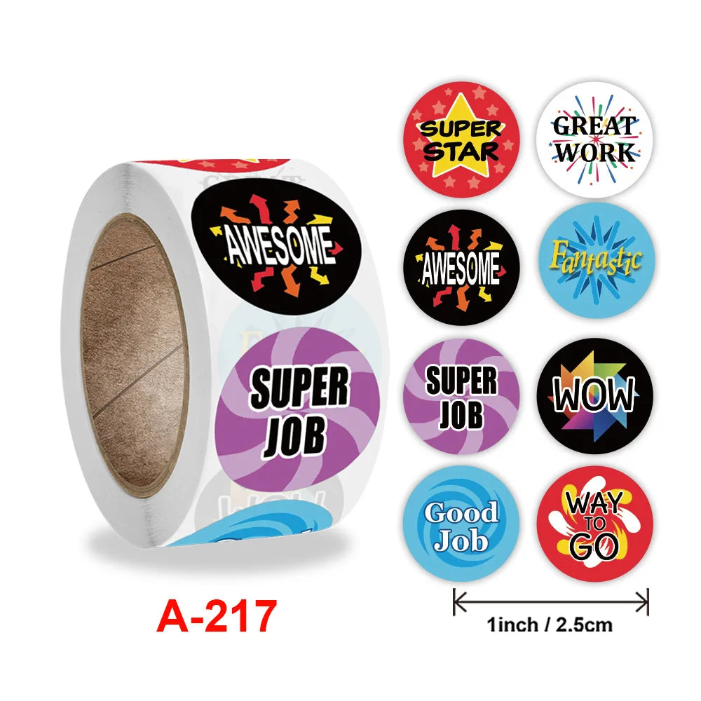 500 Pcs 1inch Praise Praise Thumbs Up Stickers Roll for Envelope Praise Reward Student Work Label Stationery Seal Lable (ONLINE ORDER ONLY)