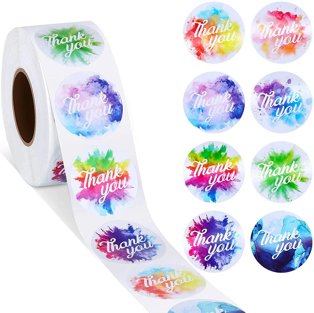 100-500pcs Envelope Seal Labels with 8 Flower Patterns Stickers Self Adhesive Sticker Labels for Party Decor,Birthday,Wedding (ONLINE ORDER ONLY)