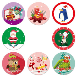 100-500PCS Merry Christmas Santa Claus Sticker Decor DIY Wrapping Gift Decoration Xmas Kids Thank You Seal Label 1inch (Online Order Only)