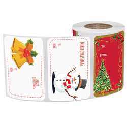 250Pcs Per Roll Santa Cartoon Elk Sticker Christmas Gift Tag Stickers Designs For Presents Wrapping Paper And Envelope Sticker (Online Order Only)