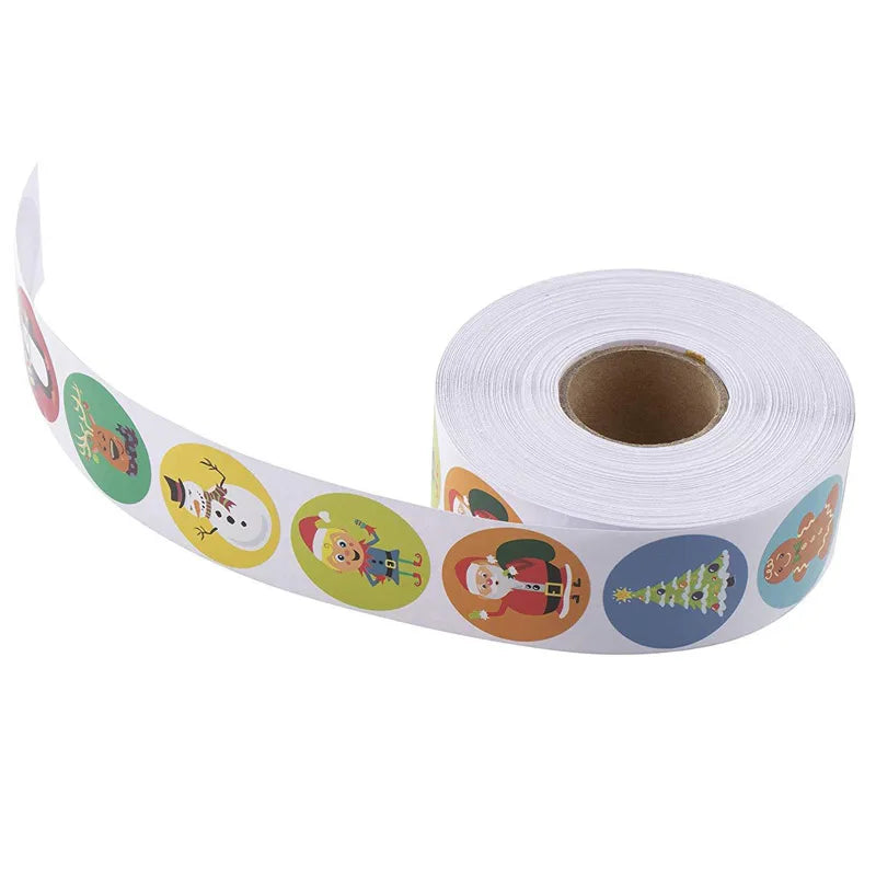 100-500pcs Christmas Sticker Cartoon Christmas Tree Santa Claus Paper Label Merry Christmas Cute Stickers Stationery Stickers (ONLINE ORDER ONLY)