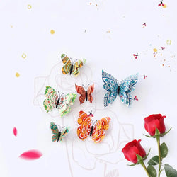 3D Butterfly Wall Stickers - Scented, Double Layer, Magnetic Decor (ONLINE ORDER ONLY)