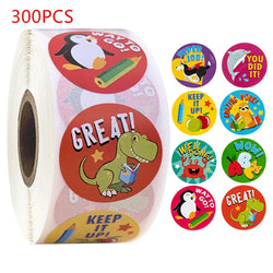 50-500pcs Animals Cartoon Stickers For Kids Classic Toys Sticker School Teacher Reward Sticker Various Styles Designs Pattern (ONLINE ORDER ONLY)