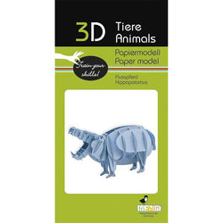 Hippopotamus 3D Cardboard Model Kit Fridolin (ONLINE ORDER ONLY)