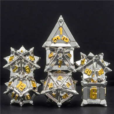 Warrior's Flail: Holy - Metal RPG Dice Set (ONLINE ORDER ONLY)