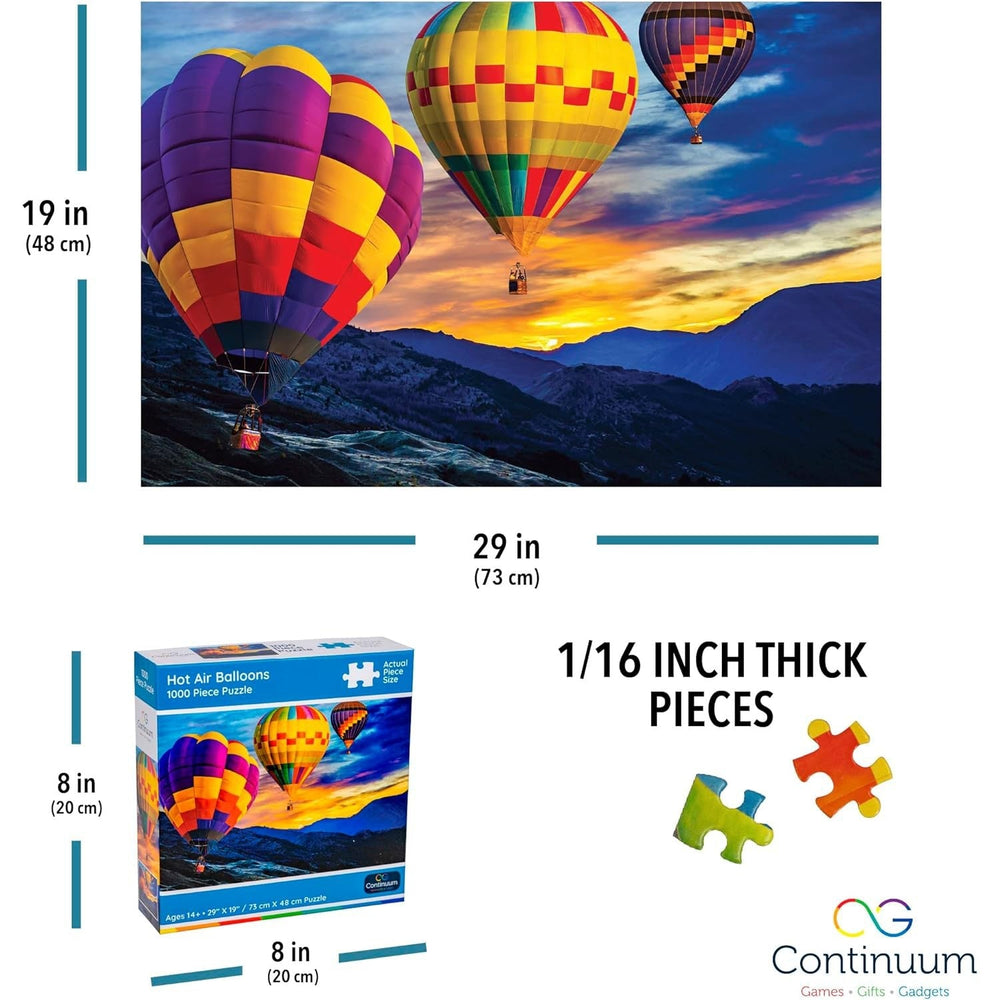 Hot Air Balloons 1000 Piece Jigsaw Puzzle Continuum (ONLINE ORDER ONLY)