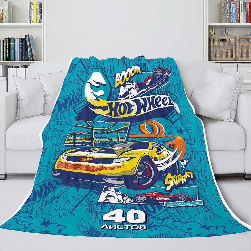 Hot Wheels Blanket Flannel Fleece Blanket