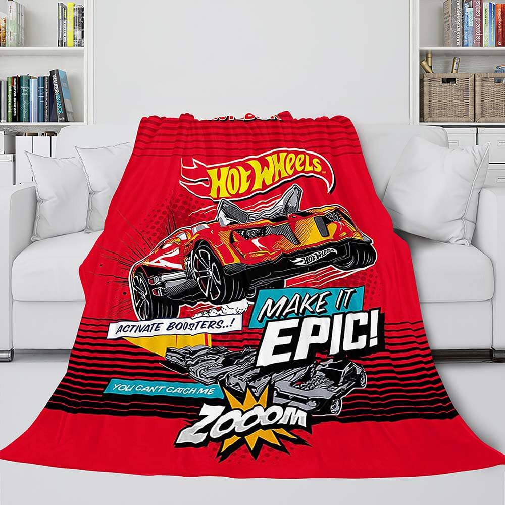 Hot Wheels Blanket Flannel Fleece Blanket