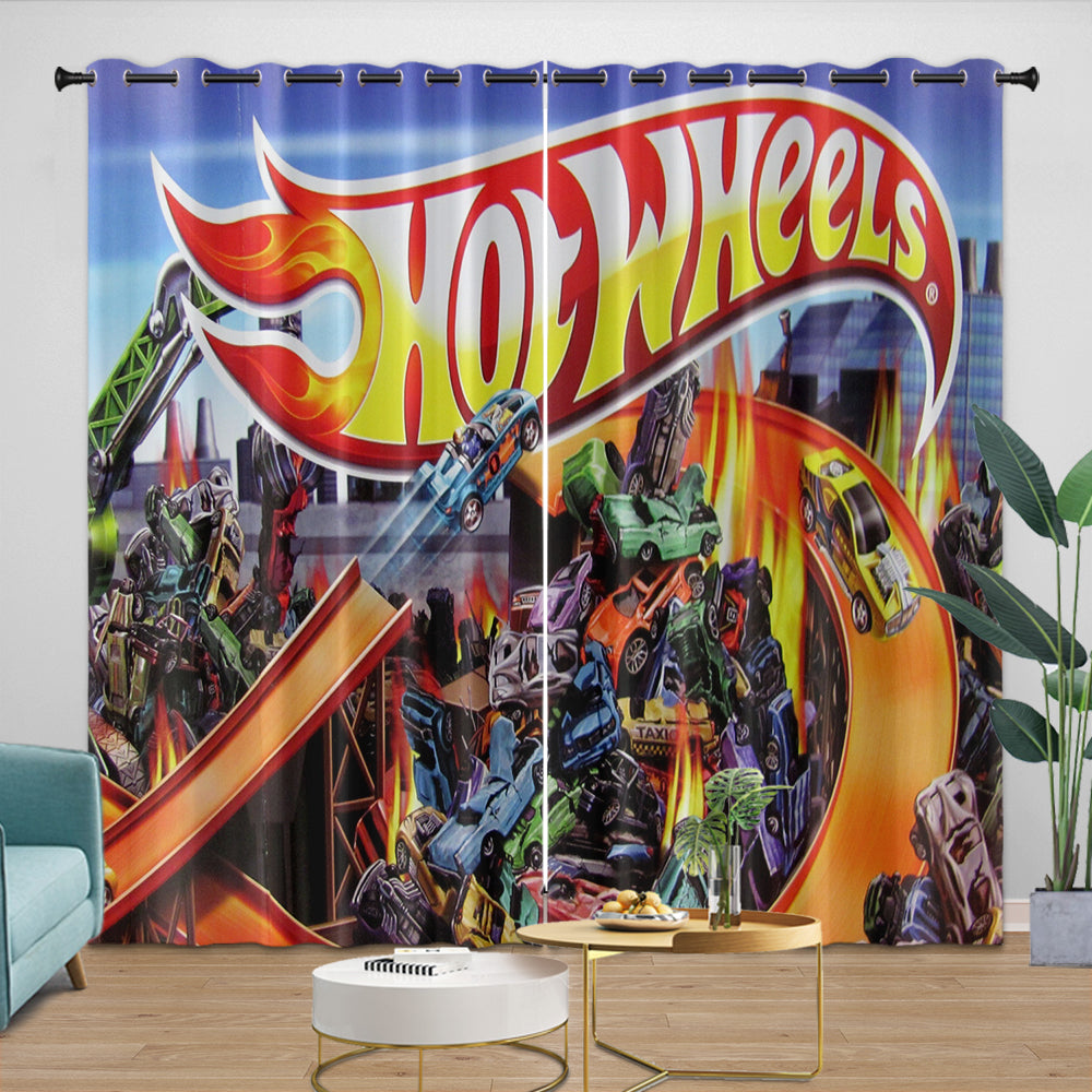Hot Wheels Curtains Blackout Window Drapes Kids Room Decoration (ONLINE ORDER ONLY)