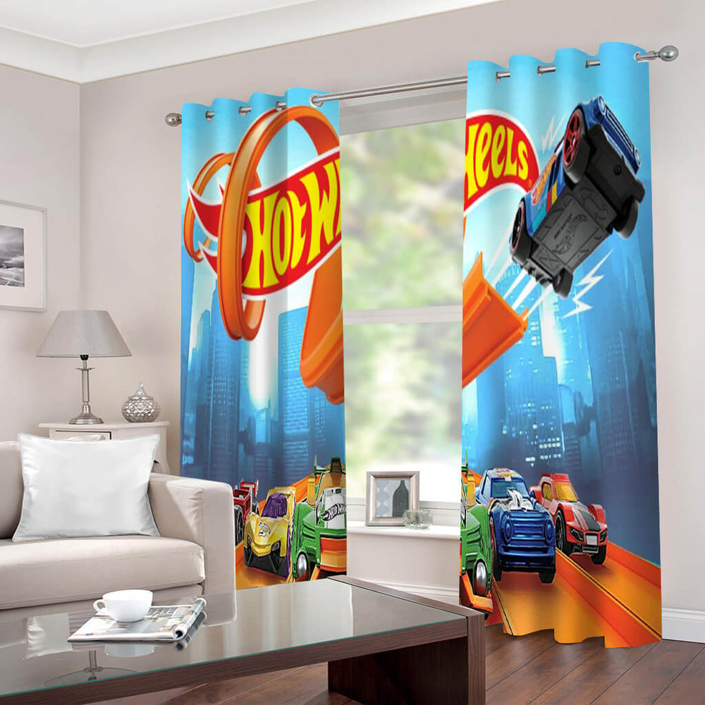 Hot Wheels Curtains Cosplay Blackout Window Drapes for Room Decoration (Online Order Only)