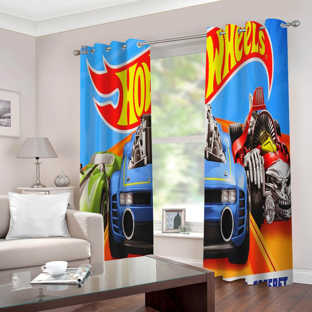 Hot Wheels Curtains Cosplay Blackout Window Drapes for Room Decoration (Online Order Only)