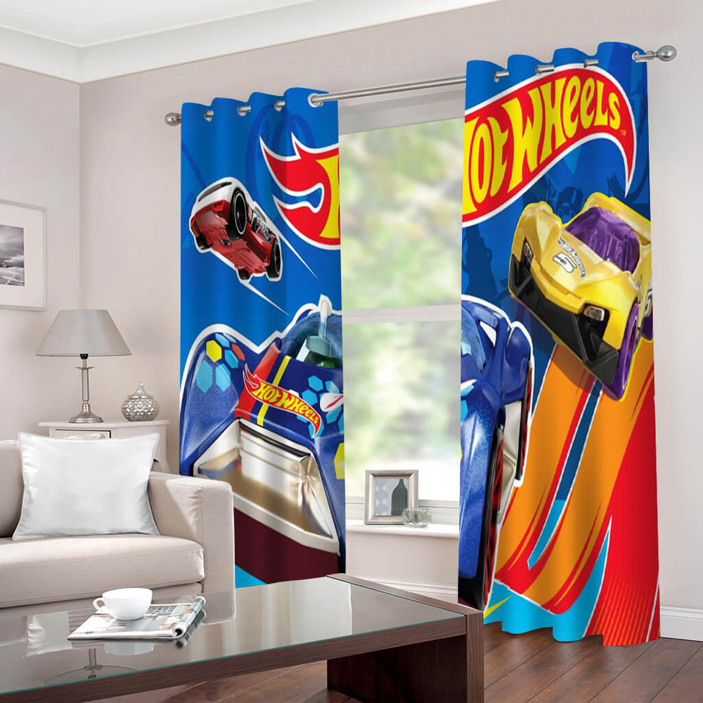 Hot Wheels Curtains Cosplay Blackout Window Drapes for Room Decoration (Online Order Only)