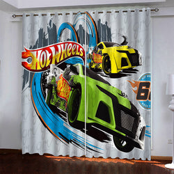 Hot Wheels Pattern Curtains Blackout Window Drapes (Online Order Only)