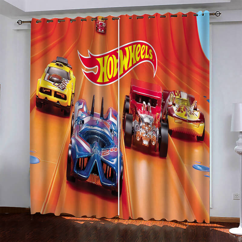Car Model Hot Wheels Curtains Blackout Window Drapes (Online Order Only)