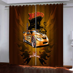 Hot Wheels Pattern Curtains Blackout Window Drapes (Online Order Only)