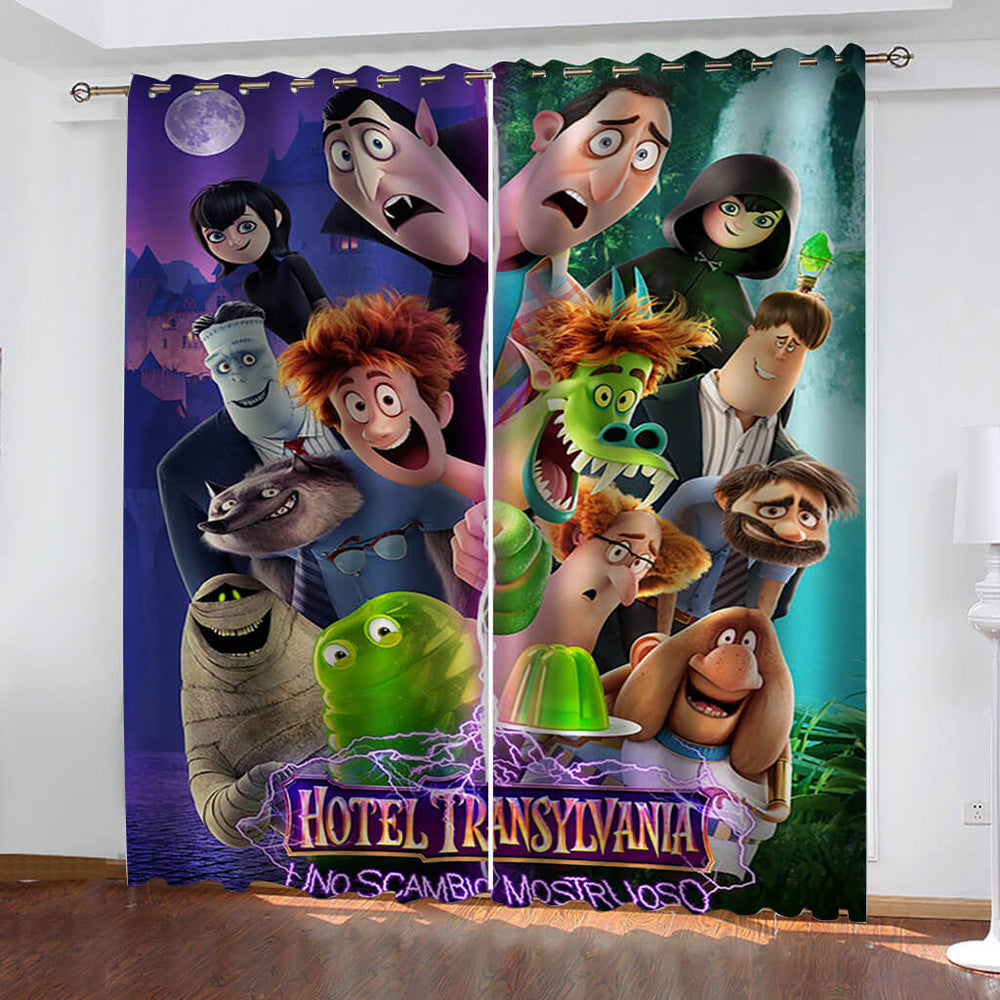 Hotel Transylvania 4 Transformania Curtains Blackout Window Drapes (Online Order Only)