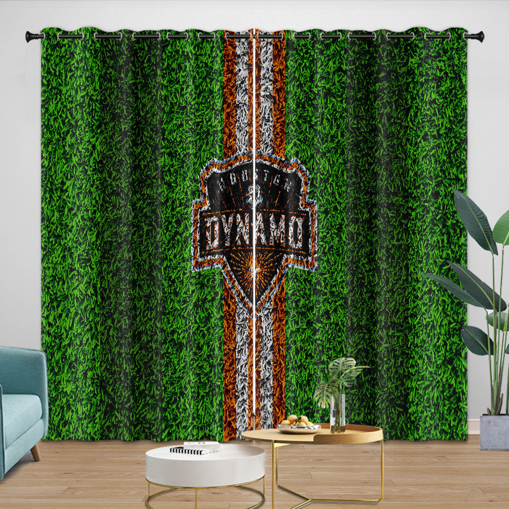 Houston Dynamo Curtains Blackout Window Drapes Room Decoration (Online Order Only)