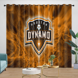 Houston Dynamo Curtains Blackout Window Drapes Room Decoration (Online Order Only)