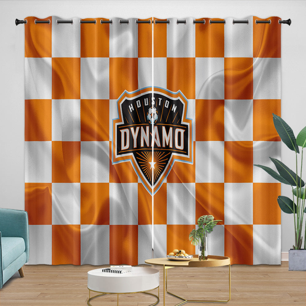 Houston Dynamo Curtains Blackout Window Drapes Room Decoration (Online Order Only)
