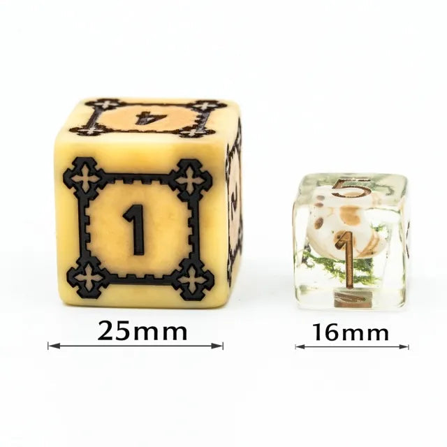 Huge Parchment Castle Dice Set - 25mm (ONLINE ORDER ONLY)
