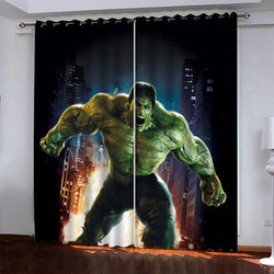 Superhero Hulk Pattern Curtains Blackout Window Drapes (Online Order Only)