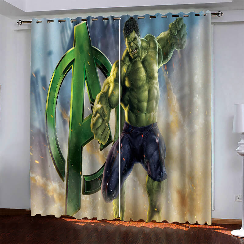 Hulk Pattern Curtains Blackout Window Drapes (Online Order Only)