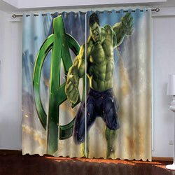 Hulk Pattern Curtains Blackout Window Drapes (Online Order Only)