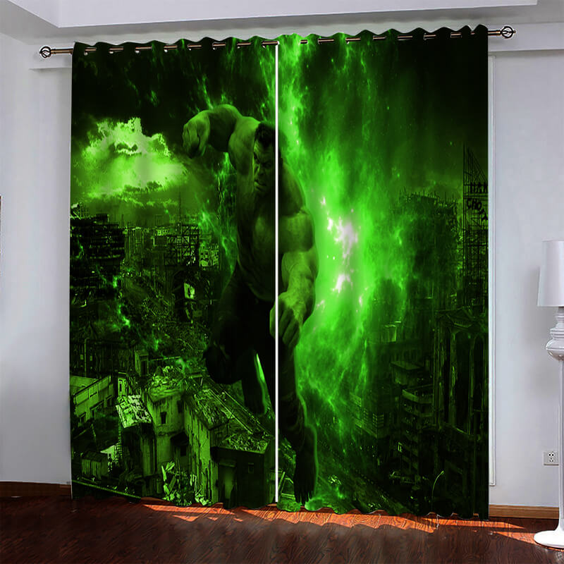 Hulk Pattern Curtains Blackout Window Drapes (Online Order Only)