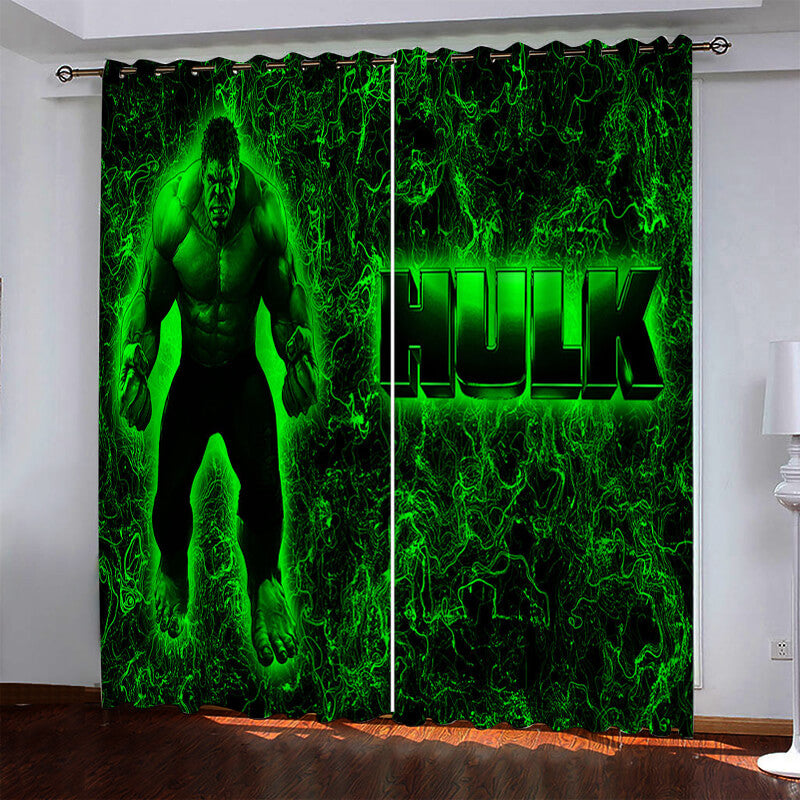 Hulk Pattern Curtains Blackout Window Drapes (Online Order Only)
