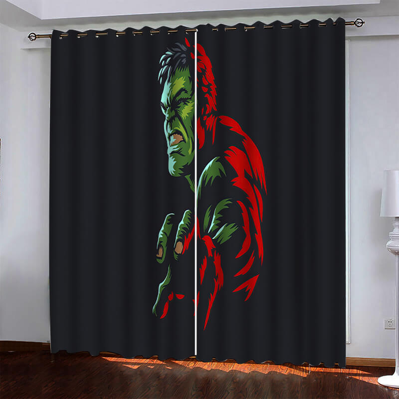 Hulk Pattern Curtains Blackout Window Drapes (Online Order Only)
