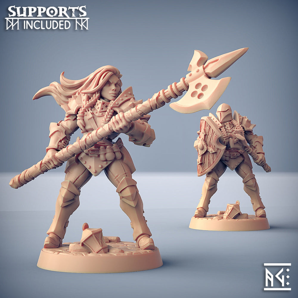 3D Printed Artisan Guild Modular Human Fighters Fighters Guild Set 28mm 32mm (Online Only)