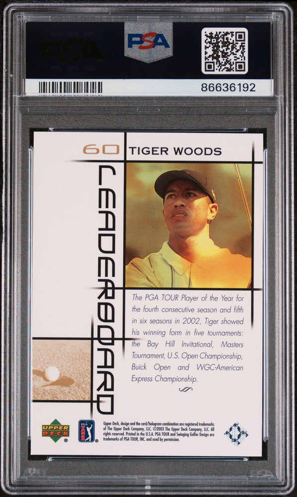 2003 UPPER DECK GOLF TIGER WOODS  #60 - PSA 10 (Online Order Only)