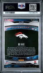 Graded 2024 Panini Prizm Bo Nix #23 Fireworks Green Wave Rookie RC Football Card PSA 10 Gem Mint (ONLINE ORDER ONLY)