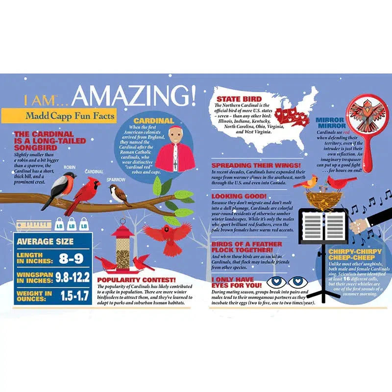 I Am Cardinal 300 Piece Bird Shaped Jigsaw Puzzle Madd Capp (ONLINE ORDER ONLY)