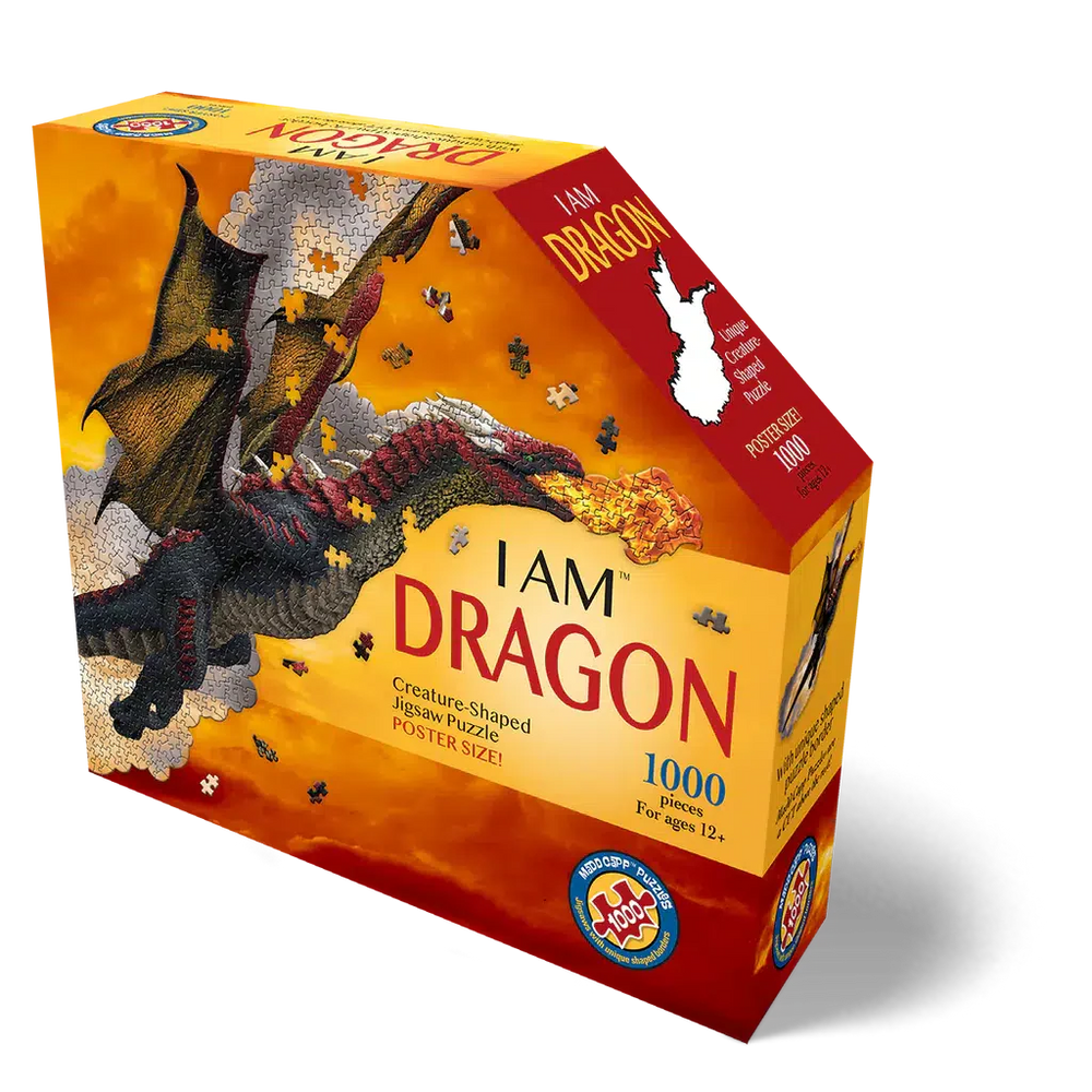 I Am Dragon 1000 Piece Creature Shaped Jigsaw Puzzle Madd Capp (ONLINE ORDER ONLY)