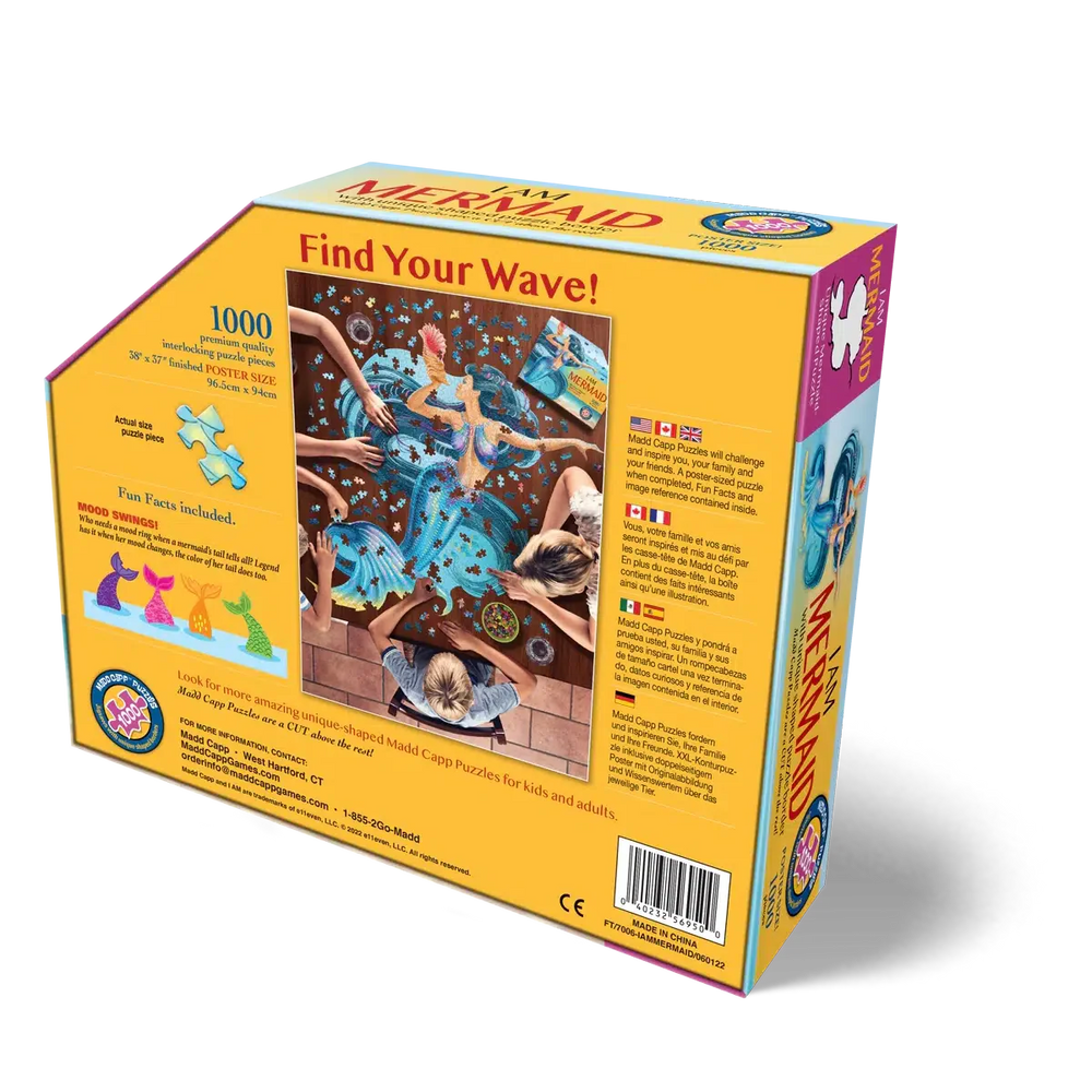 I Am Mermaid 1000 Piece Unique Shaped Jigsaw Puzzle Madd Capp (ONLINE ORDER ONLY)