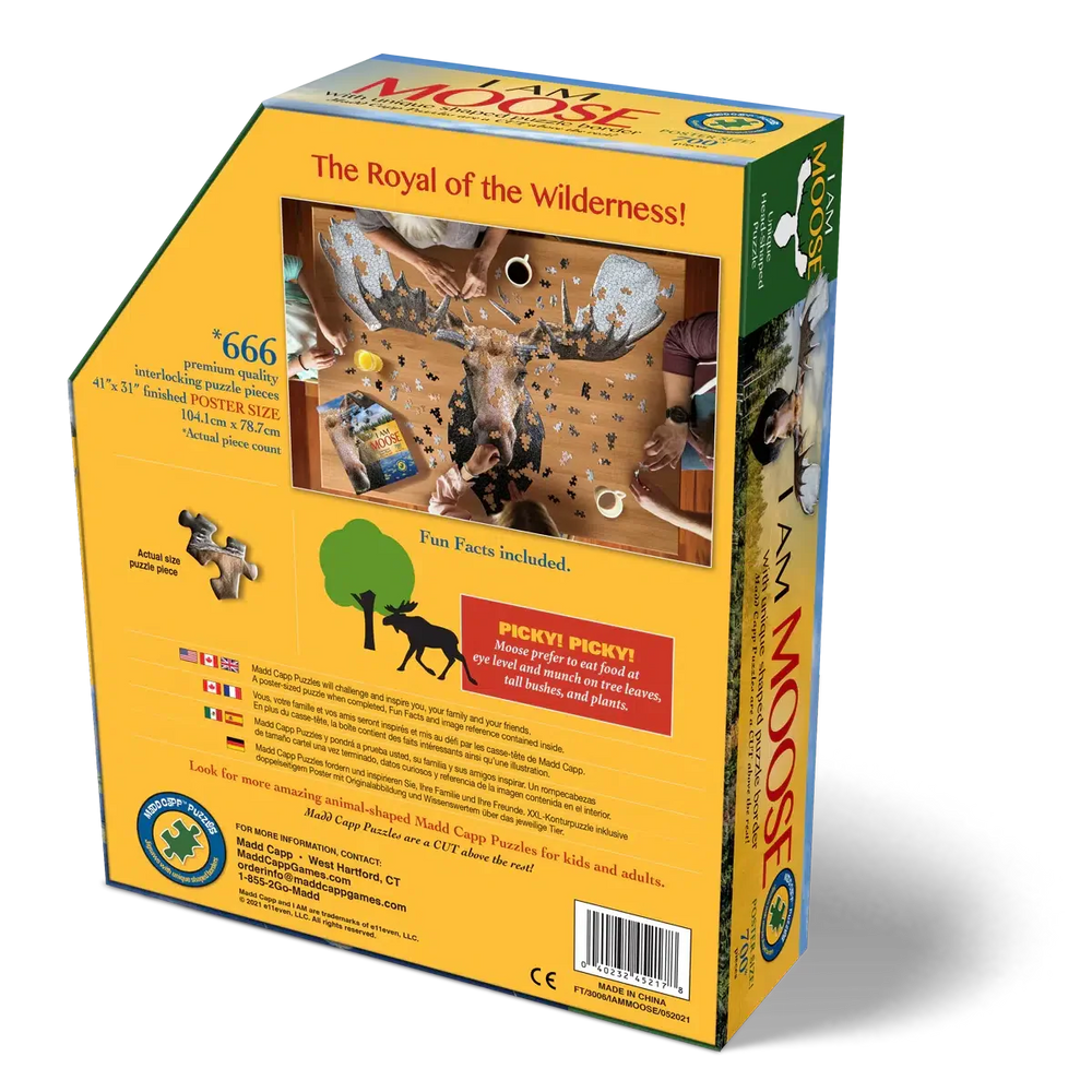I Am Moose 700 Piece Head Shaped Jigsaw Puzzle Madd Capp (ONLINE ORDER ONLY)