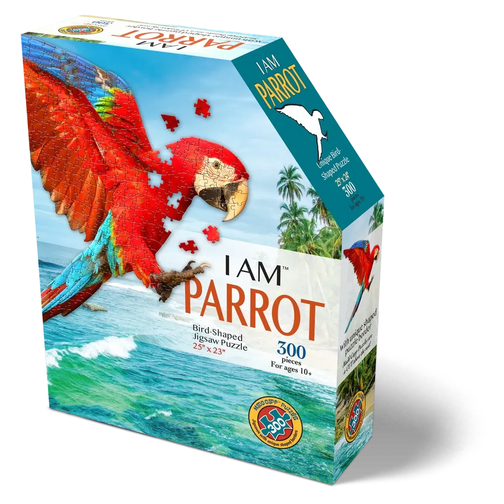 I Am Parrot 300 Piece Bird Shaped Jigsaw Puzzle Madd Capp