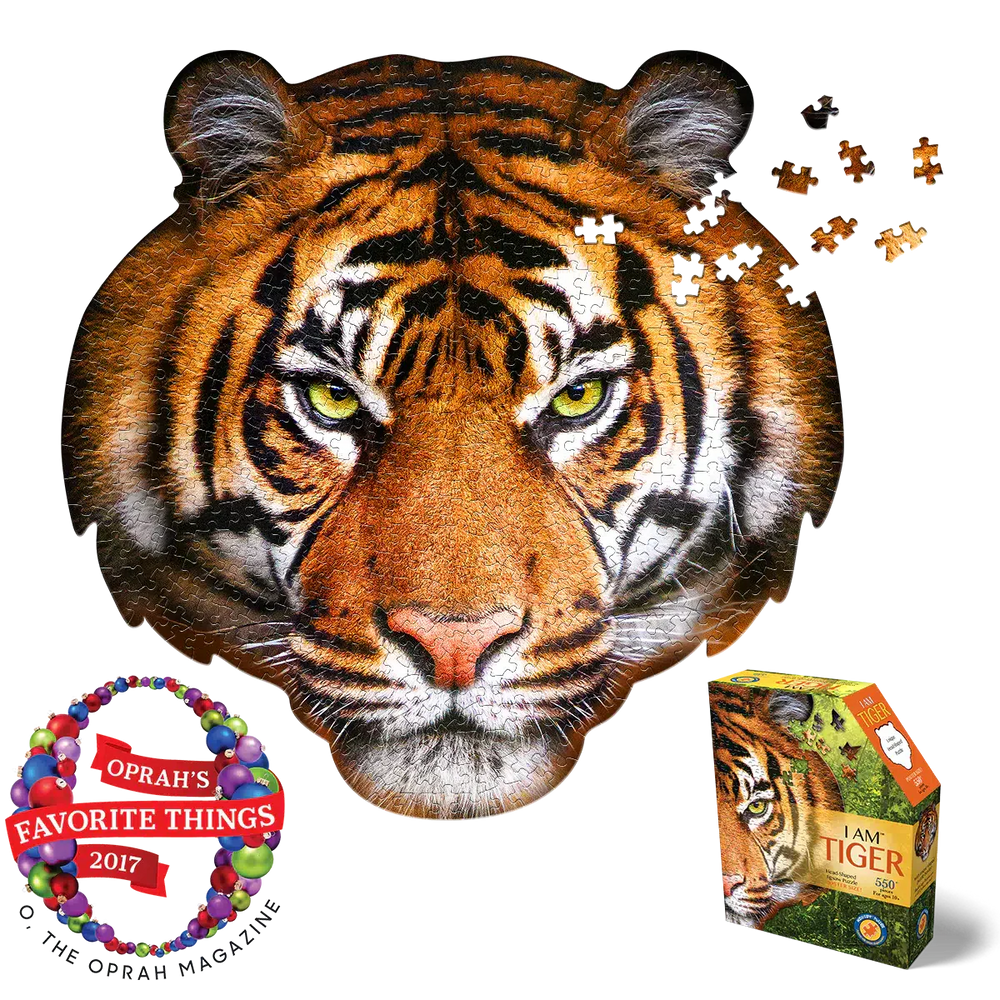 I Am Tiger 550 Piece Head Shaped Jigsaw Puzzle Madd Capp (ONLINE ORDER ONLY)