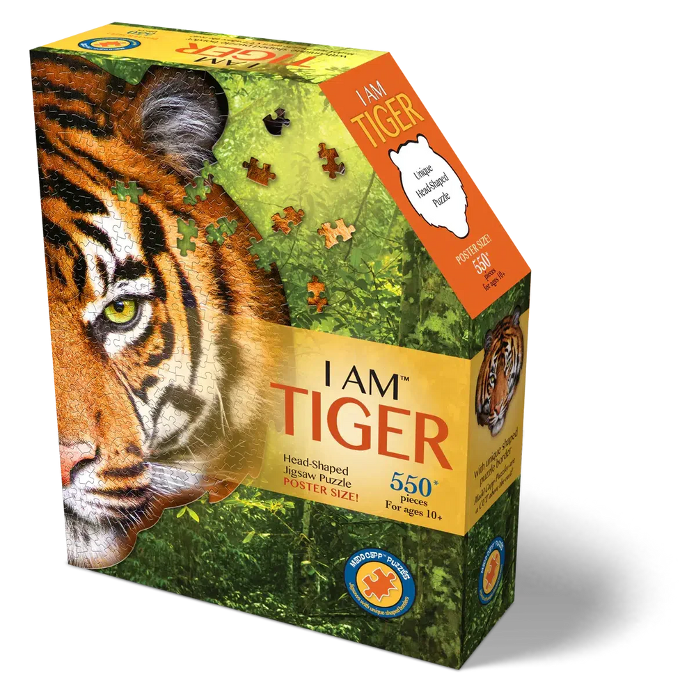 I Am Tiger 550 Piece Head Shaped Jigsaw Puzzle Madd Capp (ONLINE ORDER ONLY)