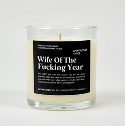 Wife Of The Fucking Year Glass Candle (ONLINE ORDER ONLY)