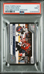 Graded 2024 Topps Now Alex Ovechkin #3 The GR8 Chase Sticker Hockey Card PSA 9 Mint (ONLINE ORDER ONLY)