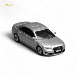 (Pre-Order) Motorhelix 2008 Audi A8 D3 Facelift - Ice Silver Metallic 1:64 (ONLINE ORDER ONLY)