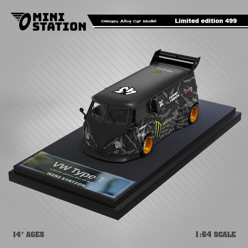 Mini Station RWB T1 Van in Monster Livery 1:64 (ONLINE ORDER ONLY)